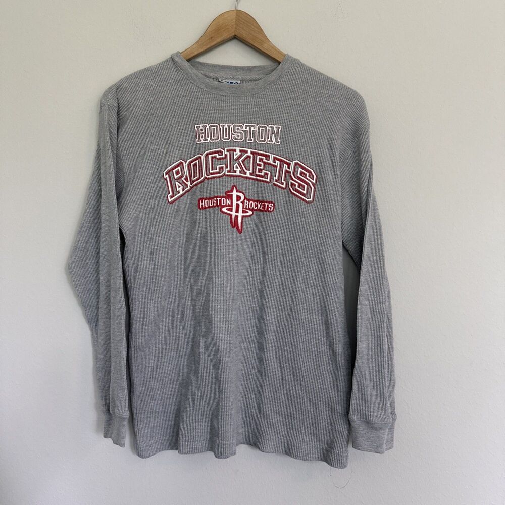 Houston Rockets Youth XL Long Sleeve Gray Basketball Shirt